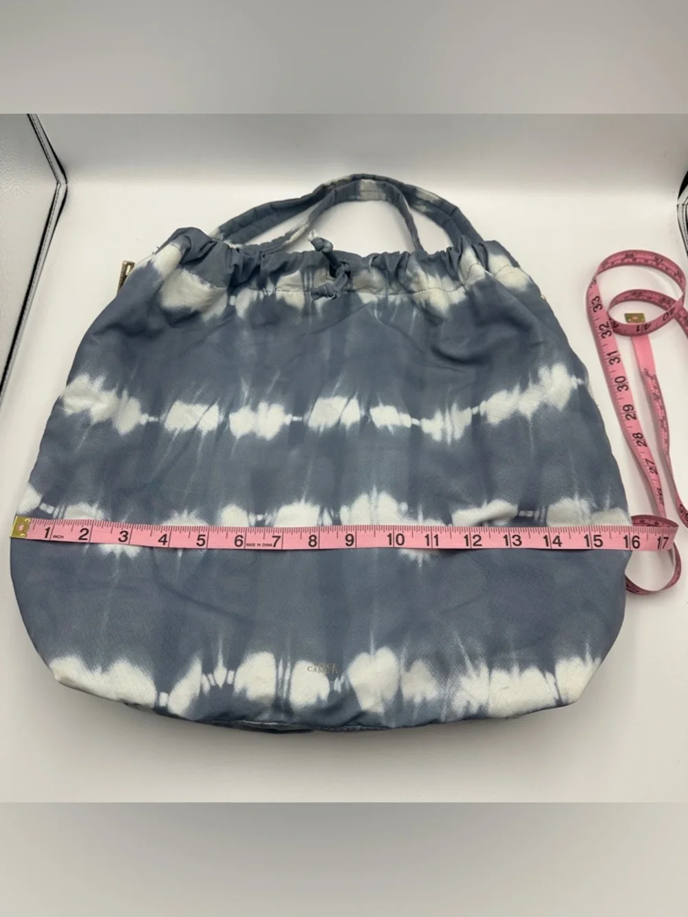 Vince Camuto Harlo Nylon Backpack Good Grey Gray & White Tie Dye